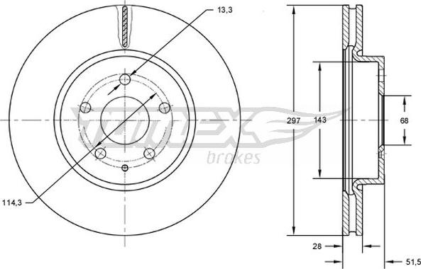 TOMEX brakes TX 72-77 - Disc frana aaoparts.ro