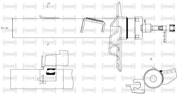 TOOR SG14380 - Amortizor aaoparts.ro