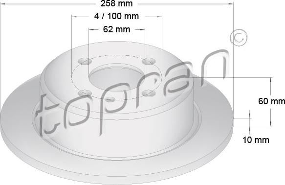 Topran 500 557 - Disc frana aaoparts.ro