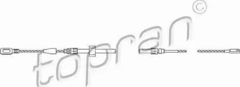 Topran 109 814 - Cablu, frana de parcare aaoparts.ro