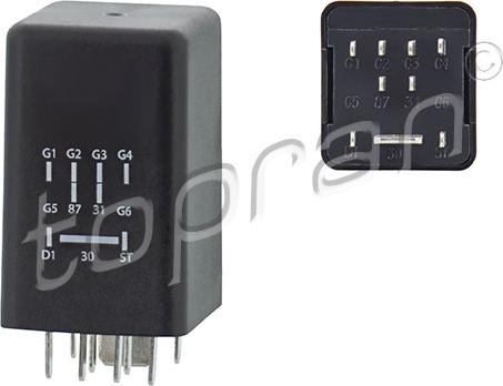 Topran 115 859 - Releu,instalatia de comanda bujii incandescente aaoparts.ro