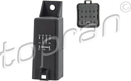 Topran 115 865 - Releu,instalatia de comanda bujii incandescente aaoparts.ro