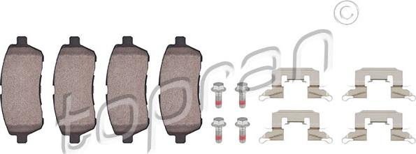 Topran 303 965 - Set placute frana,frana disc aaoparts.ro