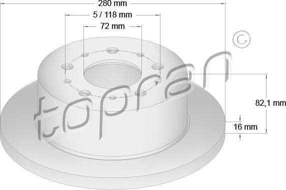 Topran 721 183 - Disc frana aaoparts.ro