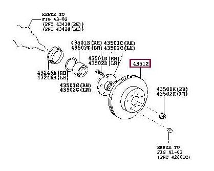 TOYOTA 43512 08040 - Disc frana aaoparts.ro