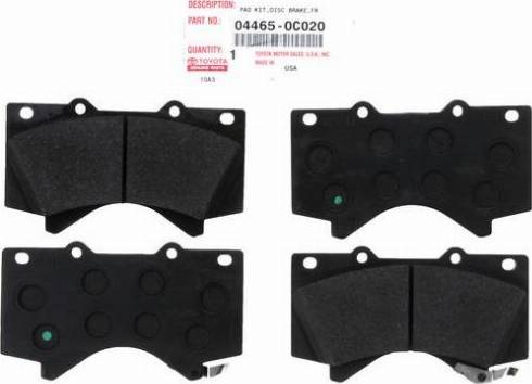 TOYOTA 04465-0C020 - Set placute frana,frana disc aaoparts.ro