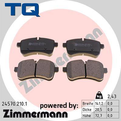 TQ 244749 - Set placute frana,frana disc aaoparts.ro