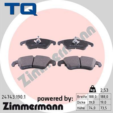 TQ 244757 - Set placute frana,frana disc aaoparts.ro