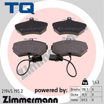 TQ 244703 - Set placute frana,frana disc aaoparts.ro