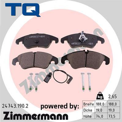 TQ 229552 - Set placute frana,frana disc aaoparts.ro
