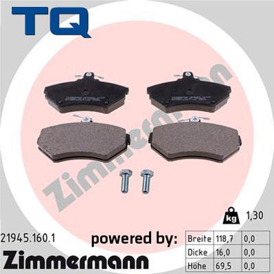 TQ 222650 - Set placute frana,frana disc aaoparts.ro