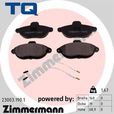 TQ 222666 - Set placute frana,frana disc aaoparts.ro