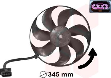 TQ TQ-5888744 - Ventilator, radiator aaoparts.ro