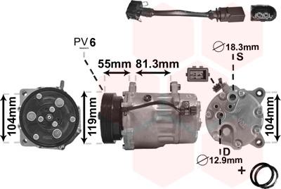 TQ TQ-0300K003 - Compresor, climatizare aaoparts.ro