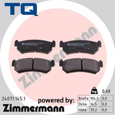 TQ TQ-BP0672 - Set placute frana,frana disc aaoparts.ro
