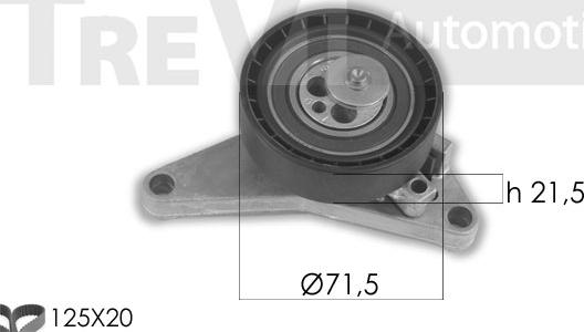 Trevi Automotive KD1452 - Set curea de distributie aaoparts.ro