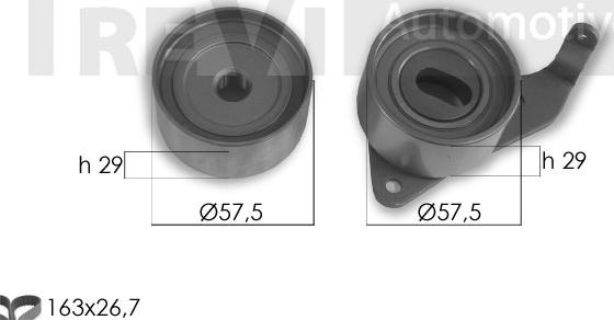 Trevi Automotive KD1403 - Set curea de distributie aaoparts.ro
