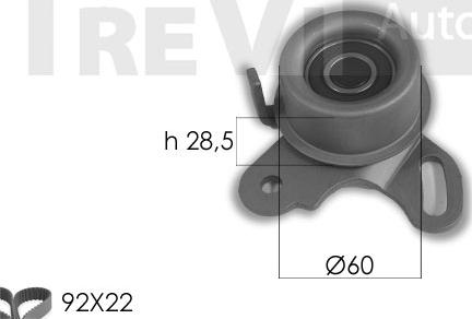 Trevi Automotive KD1412 - Set curea de distributie aaoparts.ro