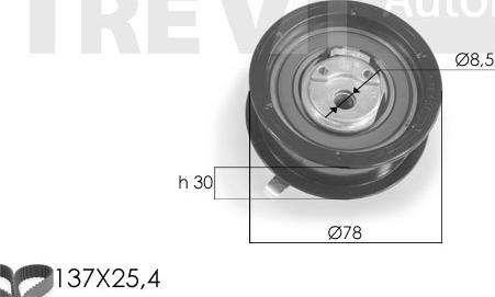 Trevi Automotive KD1092 - Set curea de distributie aaoparts.ro