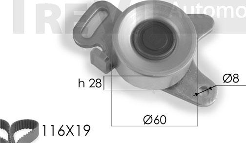 Trevi Automotive KD1040 - Set curea de distributie aaoparts.ro
