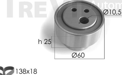Trevi Automotive KD1060 - Set curea de distributie aaoparts.ro
