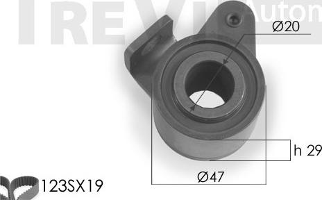 Trevi Automotive KD1081 - Set curea de distributie aaoparts.ro