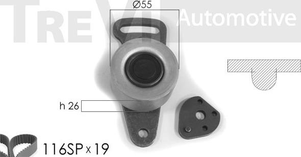 Trevi Automotive KD1030 - Set curea de distributie aaoparts.ro