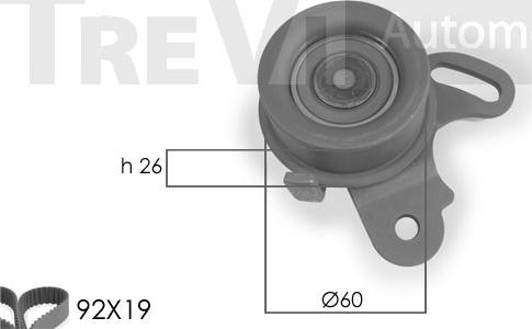 Trevi Automotive KD1032 - Set curea de distributie aaoparts.ro
