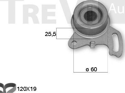 Trevi Automotive KD1151 - Set curea de distributie aaoparts.ro