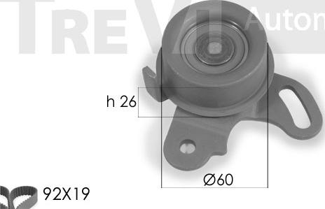 Trevi Automotive KD1153 - Set curea de distributie aaoparts.ro