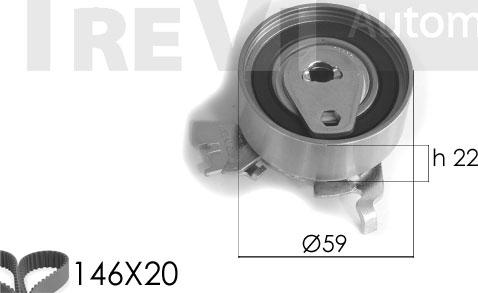 Trevi Automotive KD1169 - Set curea de distributie aaoparts.ro
