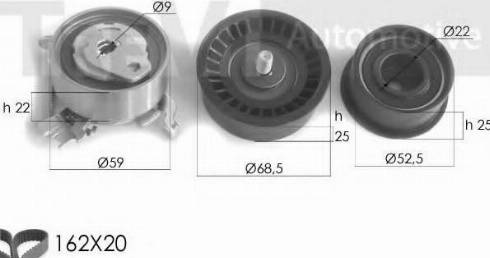 Trevi Automotive KD1168 - Set curea de distributie aaoparts.ro