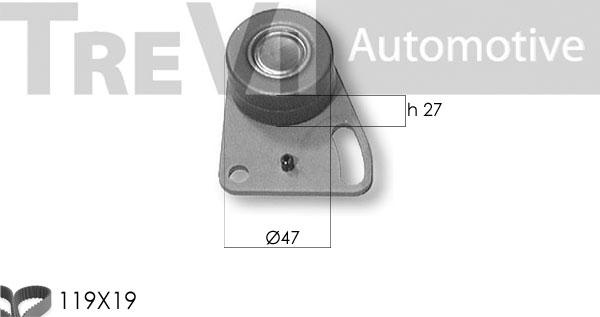 Trevi Automotive KD1118 - Set curea de distributie aaoparts.ro