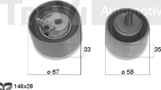Trevi Automotive KD1324 - Set curea de distributie aaoparts.ro