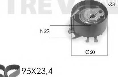 Trevi Automotive KD1240 - Set curea de distributie aaoparts.ro