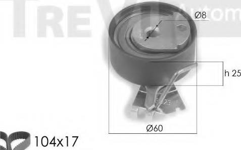 Trevi Automotive KD1257 - Set curea de distributie aaoparts.ro