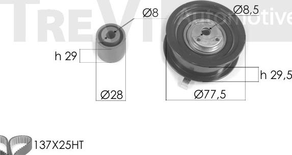 Trevi Automotive KD1206 - Set curea de distributie aaoparts.ro