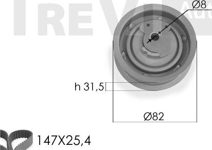 Trevi Automotive KD1289 - Set curea de distributie aaoparts.ro