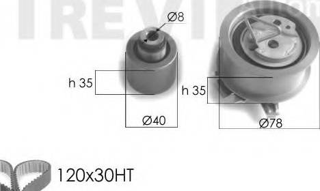 Trevi Automotive KD1221 - Set curea de distributie aaoparts.ro