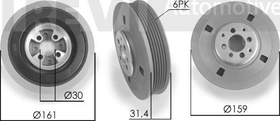 Trevi Automotive PC1019 - Fulie curea, arbore cotit aaoparts.ro