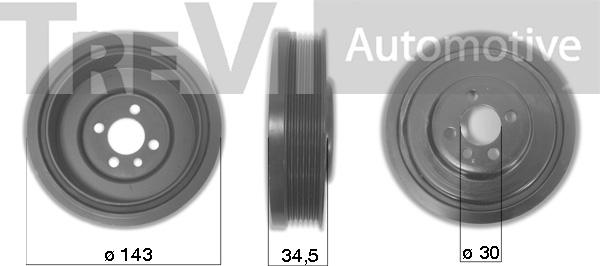 Trevi Automotive PC1036 - Fulie curea, arbore cotit aaoparts.ro
