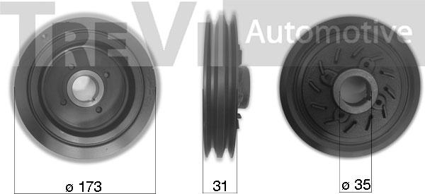 Trevi Automotive PC1267 - Fulie curea, arbore cotit aaoparts.ro