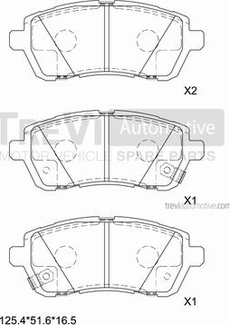 Trevi Automotive PF1484 - Set placute frana,frana disc aaoparts.ro
