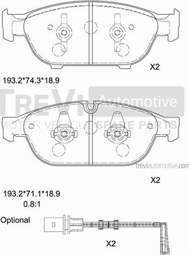 Trevi Automotive PF1475 - Set placute frana,frana disc aaoparts.ro
