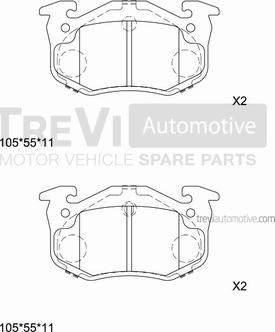 Trevi Automotive PF1546 - Set placute frana,frana disc aaoparts.ro