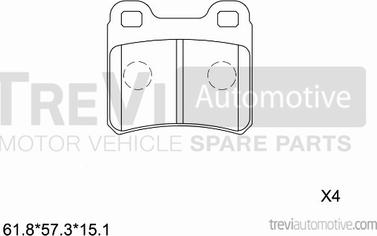 Trevi Automotive PF1550 - Set placute frana,frana disc aaoparts.ro