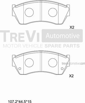 Trevi Automotive PF1551 - Set placute frana,frana disc aaoparts.ro
