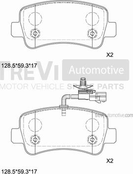 Trevi Automotive PF1668 - Set placute frana,frana disc aaoparts.ro