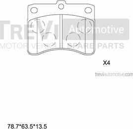 Trevi Automotive PF1676 - Set placute frana,frana disc aaoparts.ro