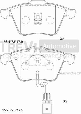 Trevi Automotive PF1087 - Set placute frana,frana disc aaoparts.ro